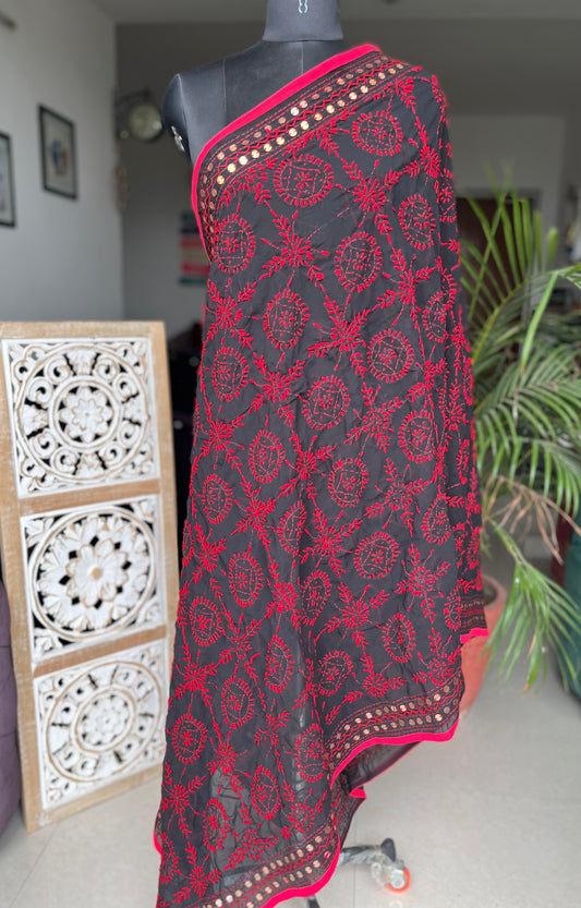 Georgette Handwork Phulkari Dupatta