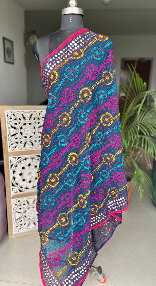 Georgette Handwork Phulkari Dupatta