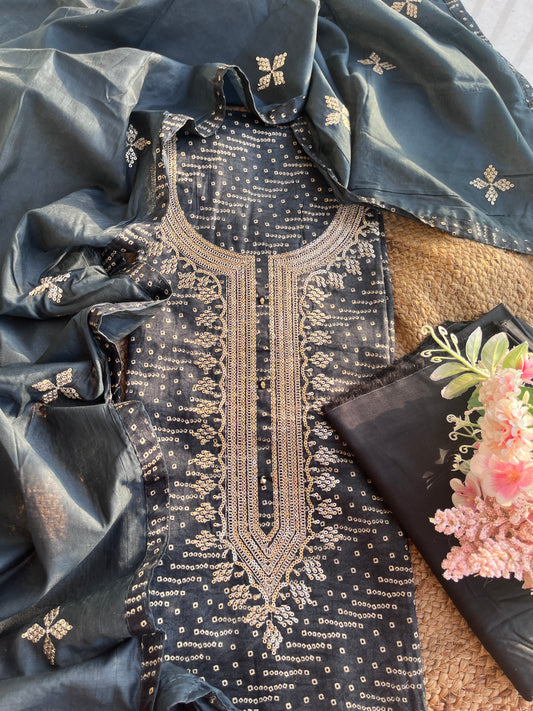 Shibori/bandhani Cotton Suit sets