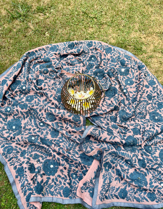 Georgette Phulkari Stoles