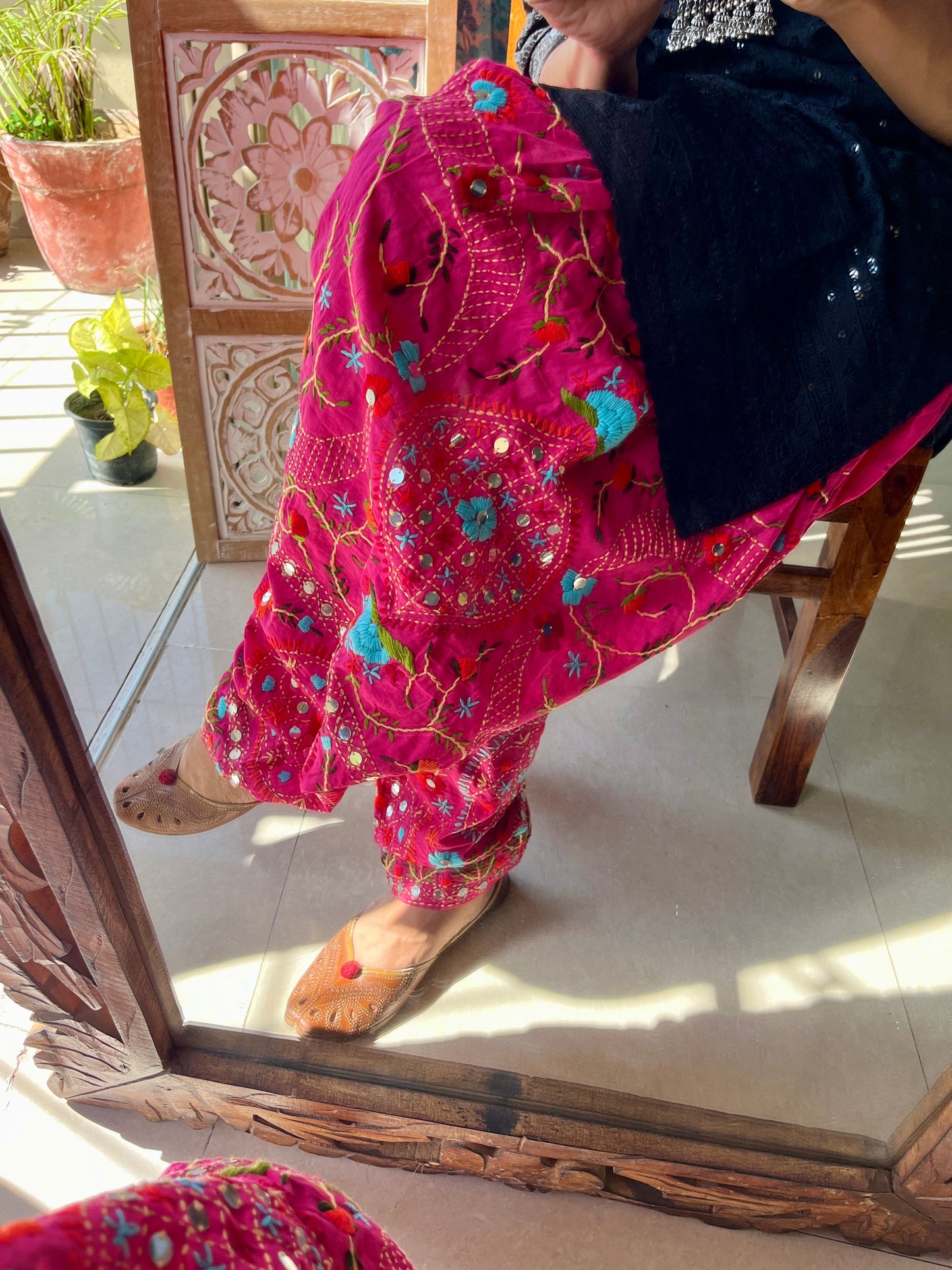 Phulkari Handwork salwars