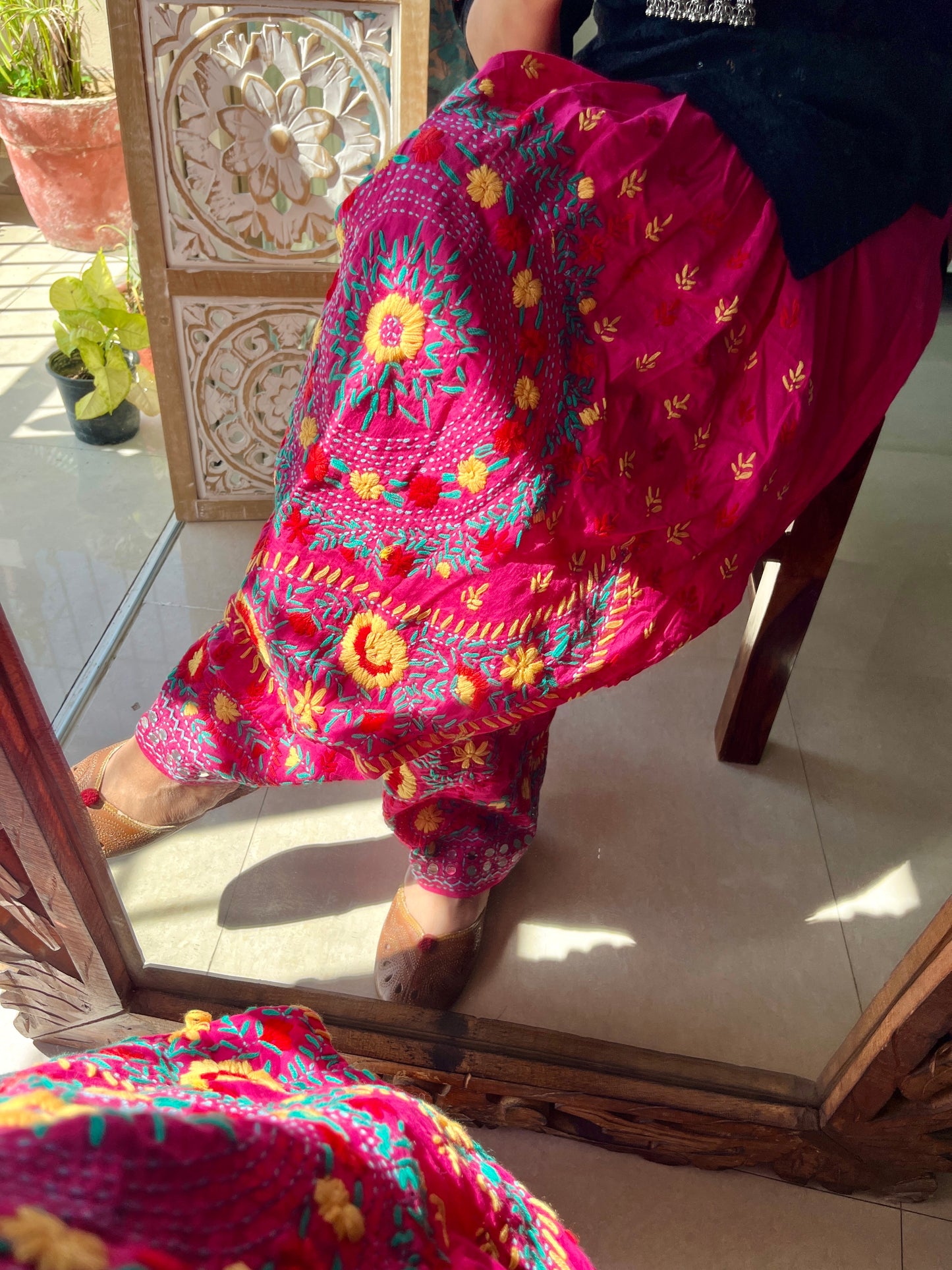 Phulkari Handwork salwars