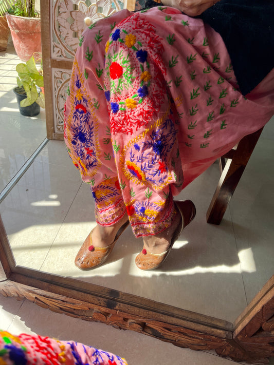 Phulkari Handwork salwars