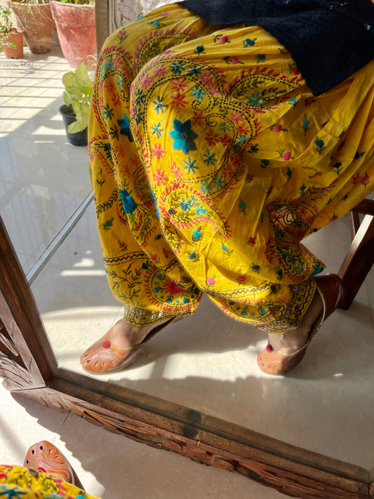 Phulkari Handwork salwars