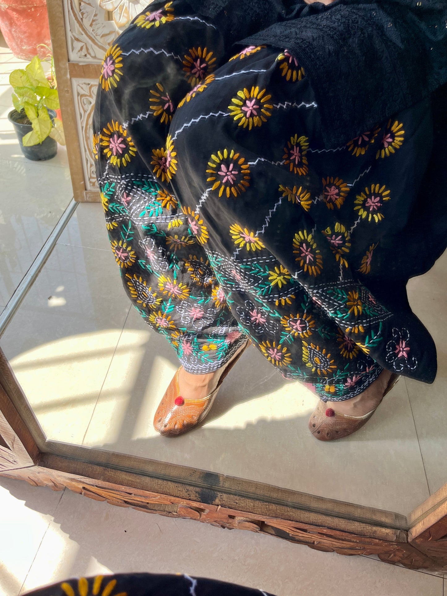 Phulkari Handwork salwars