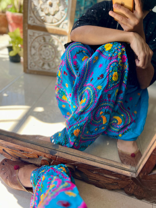 Phulkari Handwork salwars