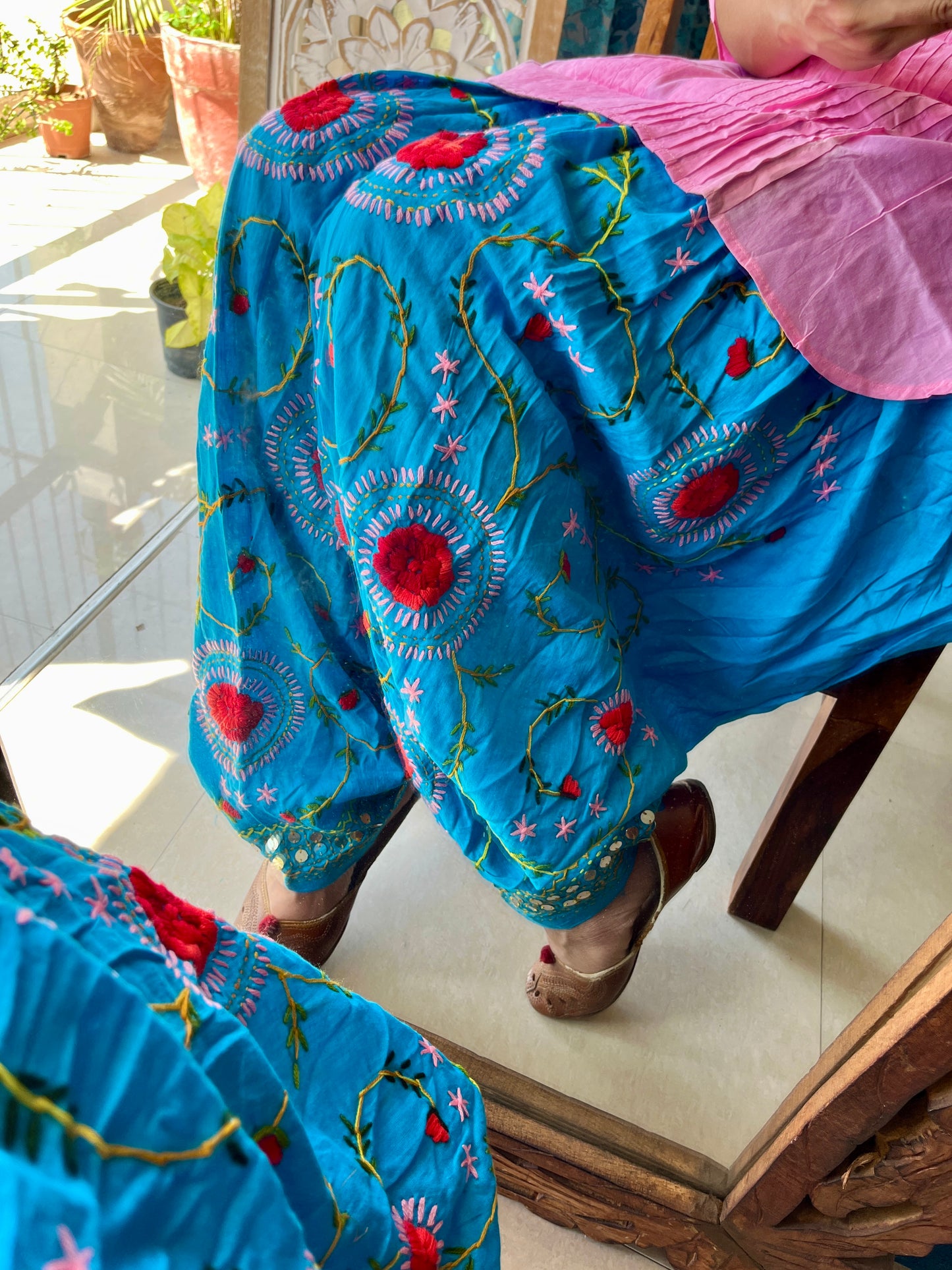 Phulkari Handwork salwars