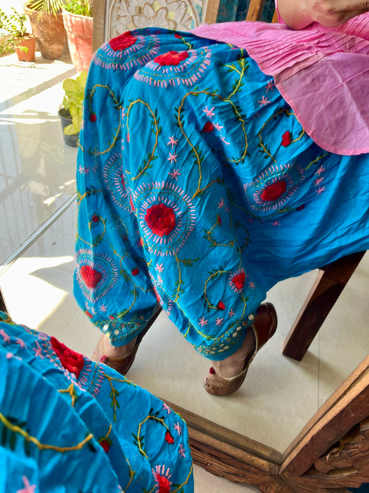 Phulkari Handwork salwars
