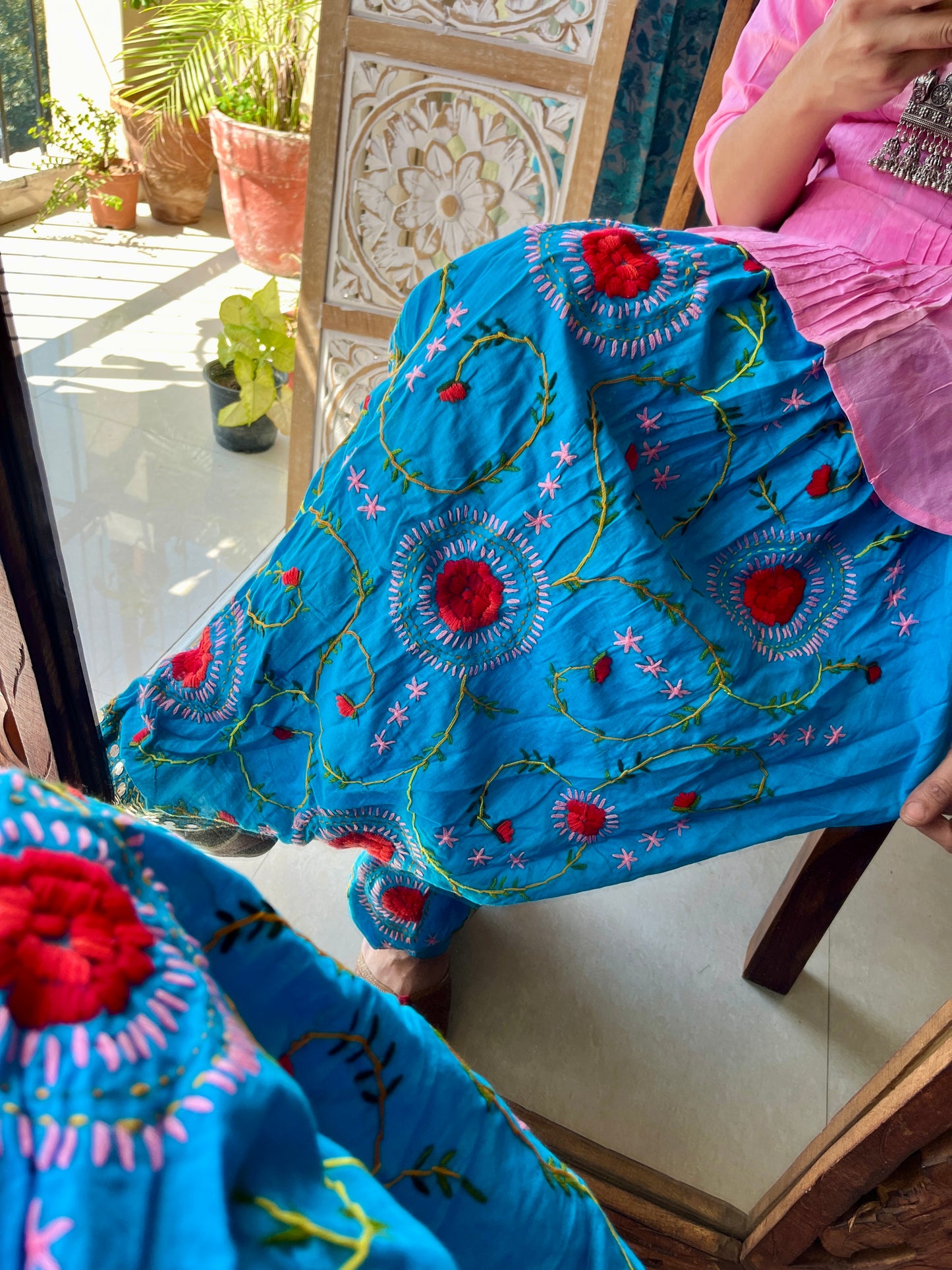 Phulkari Handwork salwars
