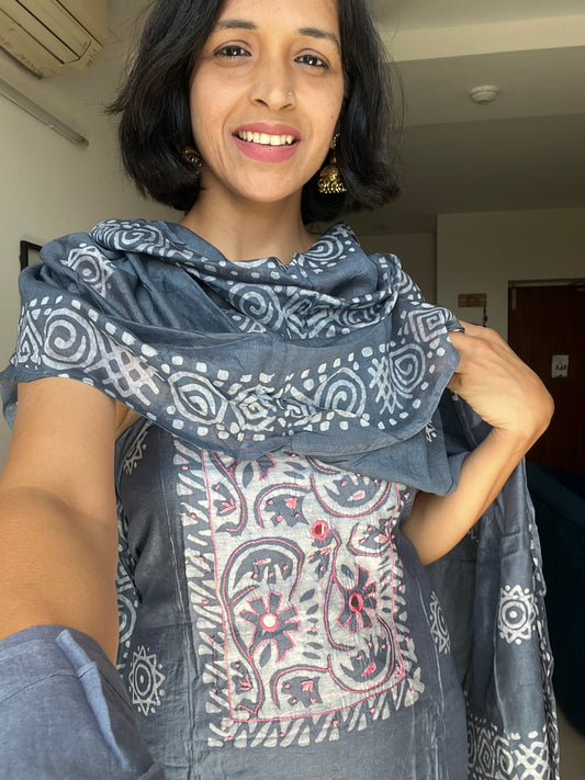 Applique work suit sets