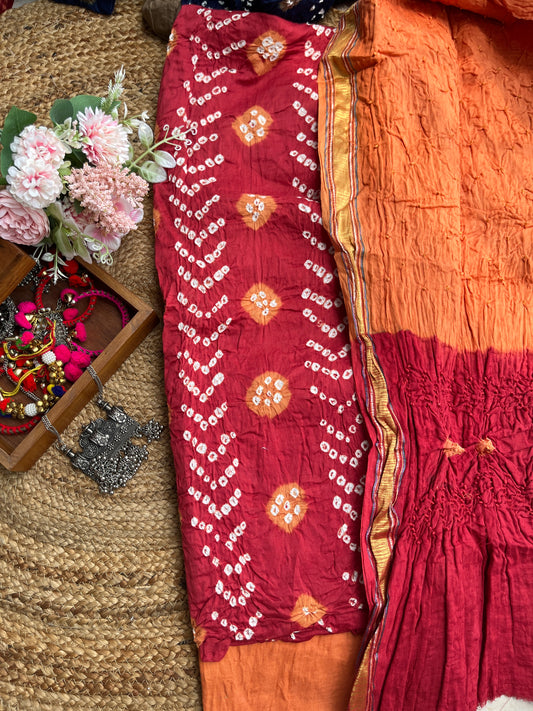 Handmade bandhani Suit sets