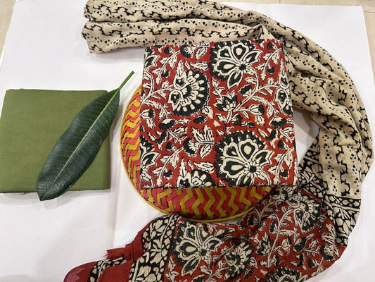 Pure cotton block print suit set