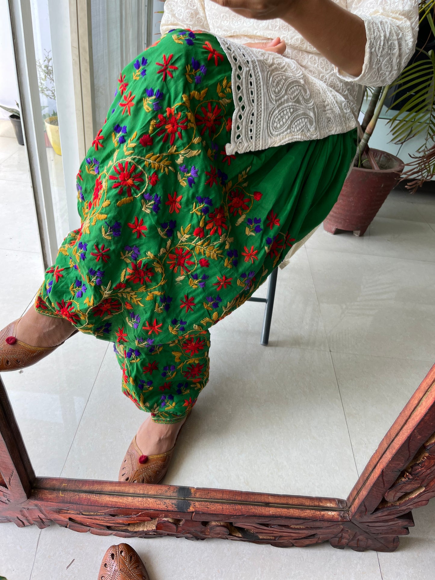 Phulkari Handwork salwars