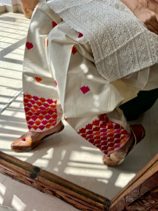 Machine Work Embroidered Phulkari Salwars