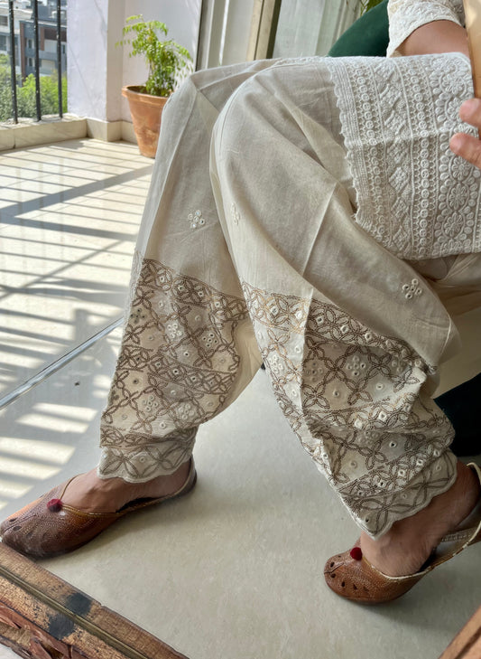 Zari work Embroidered Salwars