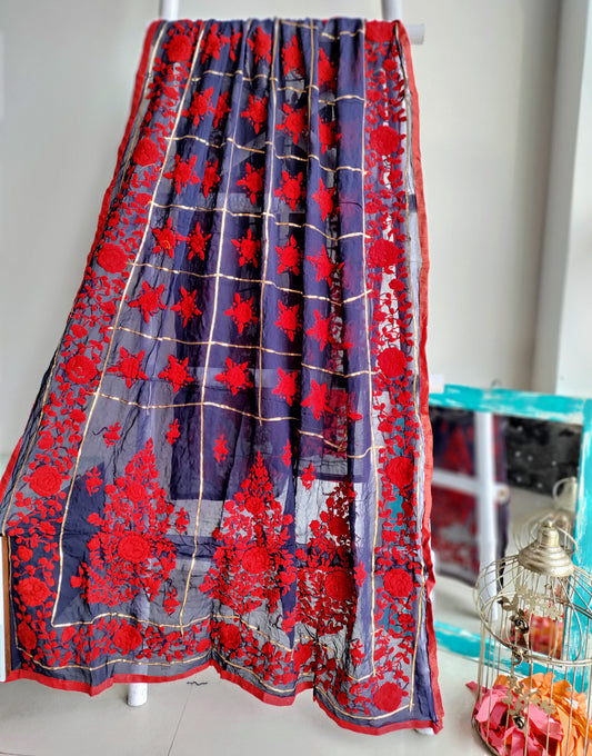 A_Georgette Phulkari Dupatta