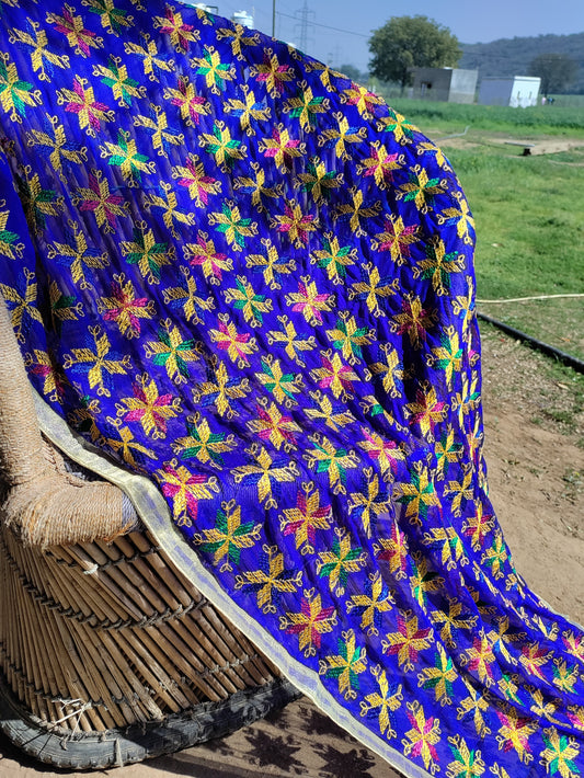 Phulkari chiffon dupatta