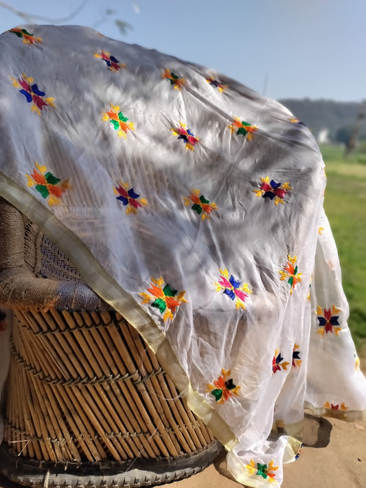 Phulkari chiffon dupatta