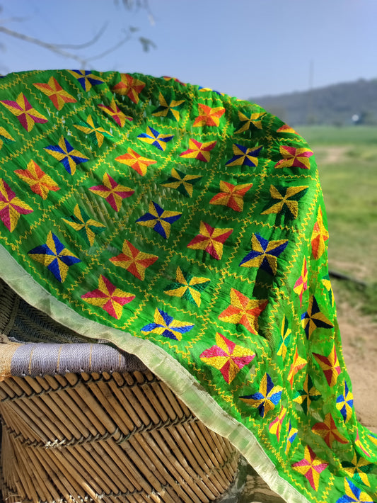 Phulkari chiffon dupatta
