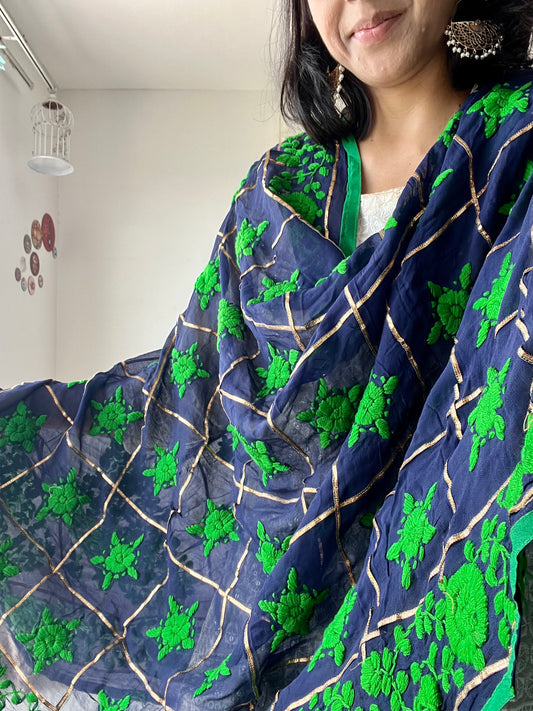 Georgette Phulkari Dupatta