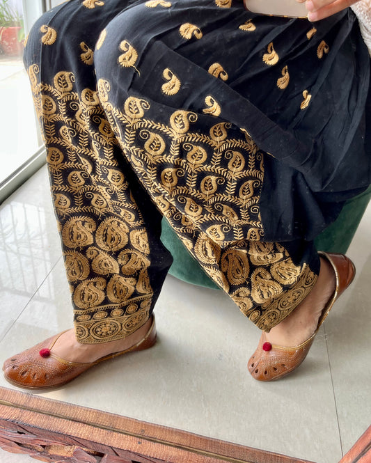 Sequins embroidered salwars