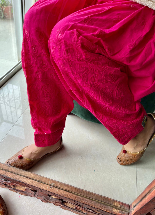 Sequins embroidered salwars