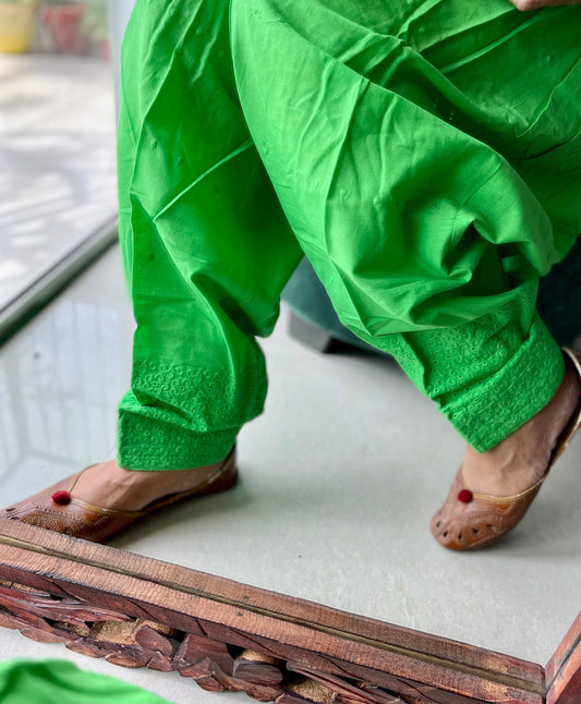 Cut-Work embroidered salwars