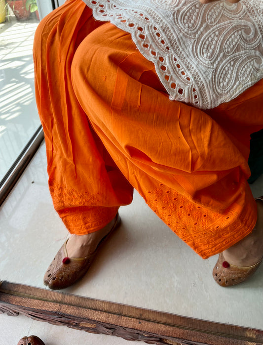 Cut-Work embroidered salwars