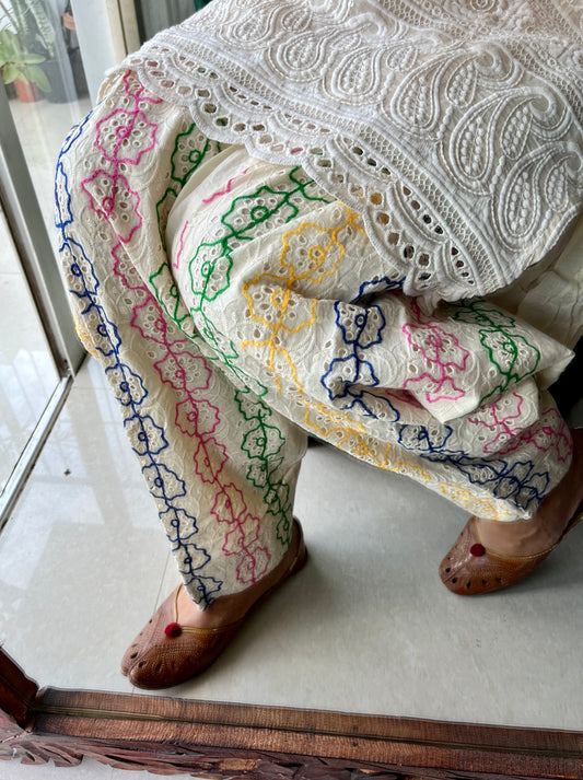 Machine Work Embroidered salwars