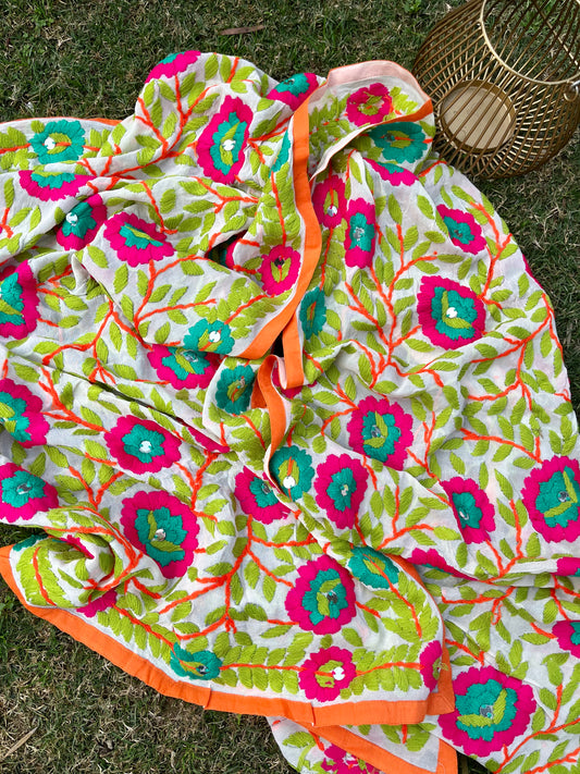 Georgette Phulkari Stoles