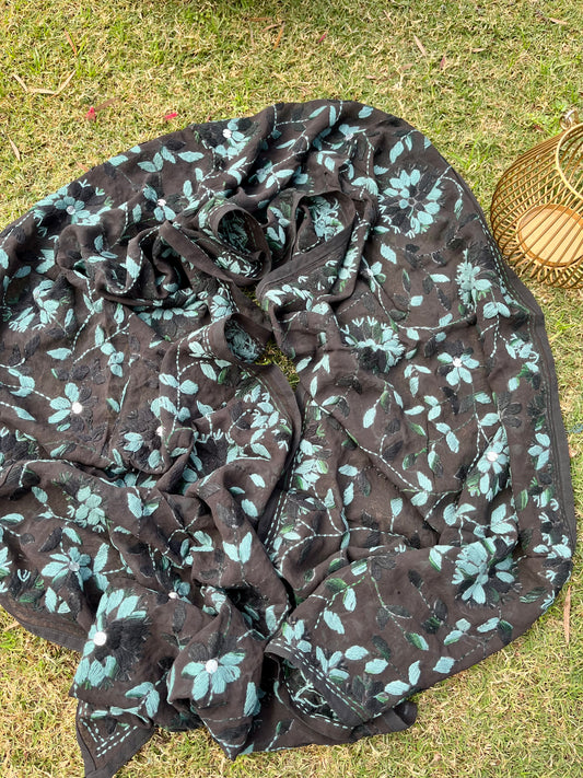 Georgette Phulkari Stoles