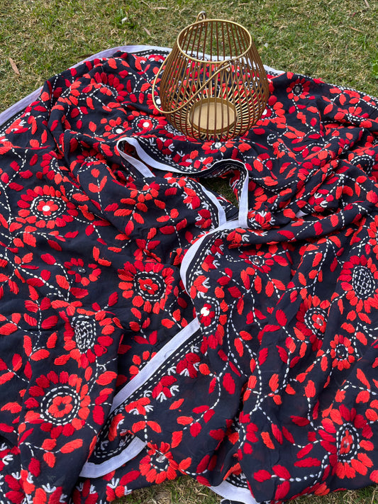 Georgette Phulkari Stoles