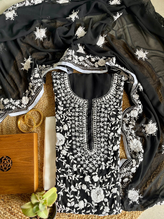 Georgette Handwork Embroidery Suit (Unstitched Dress Material)