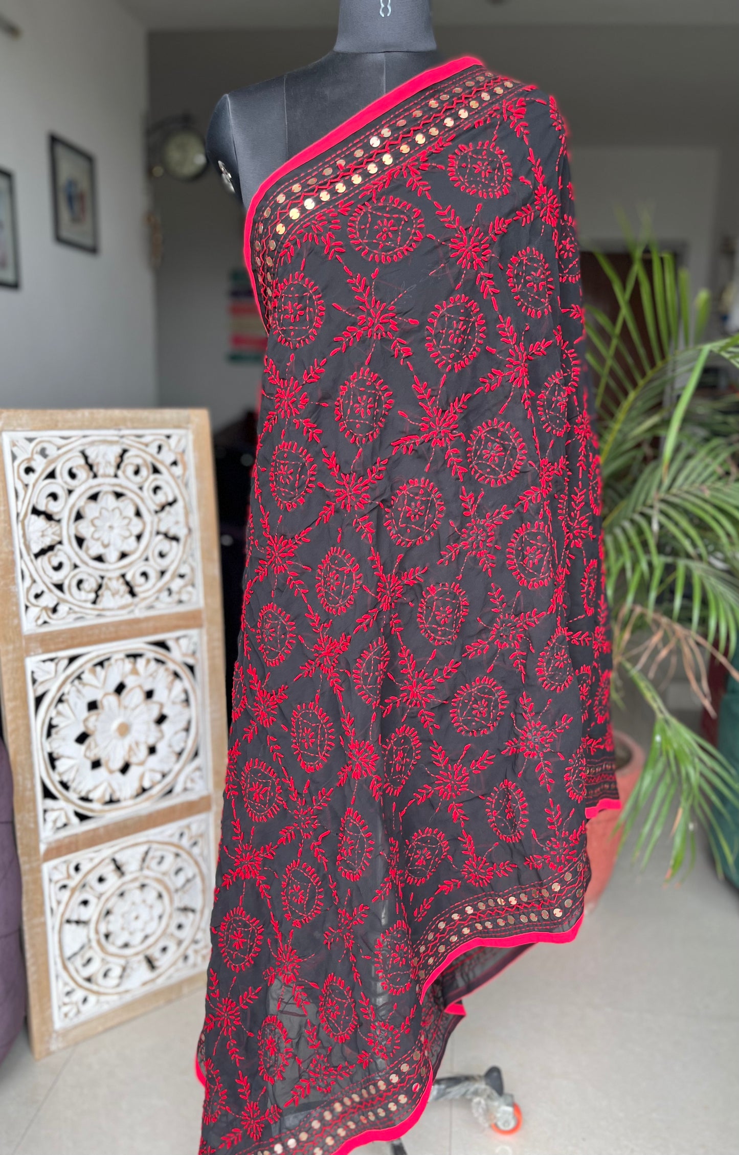 Georgette Handwork Phulkari Dupatta