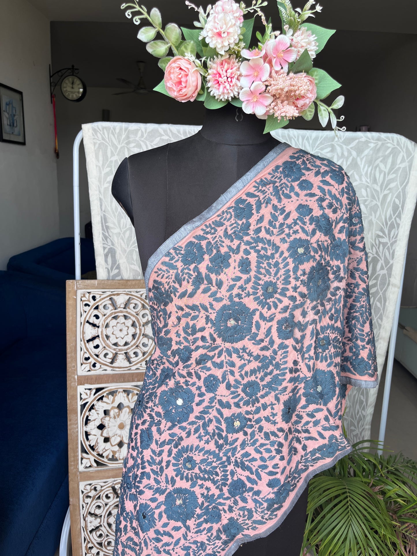 Georgette Phulkari Stoles