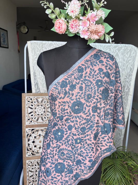 Georgette Phulkari Stoles