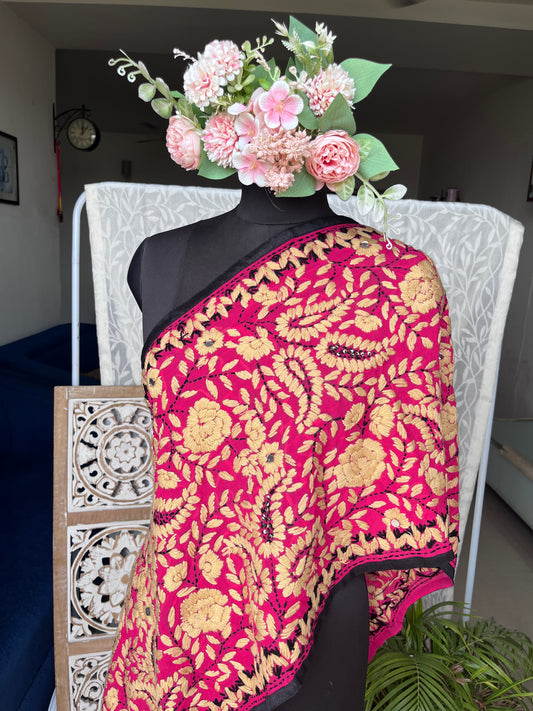 Georgette Phulkari Stoles
