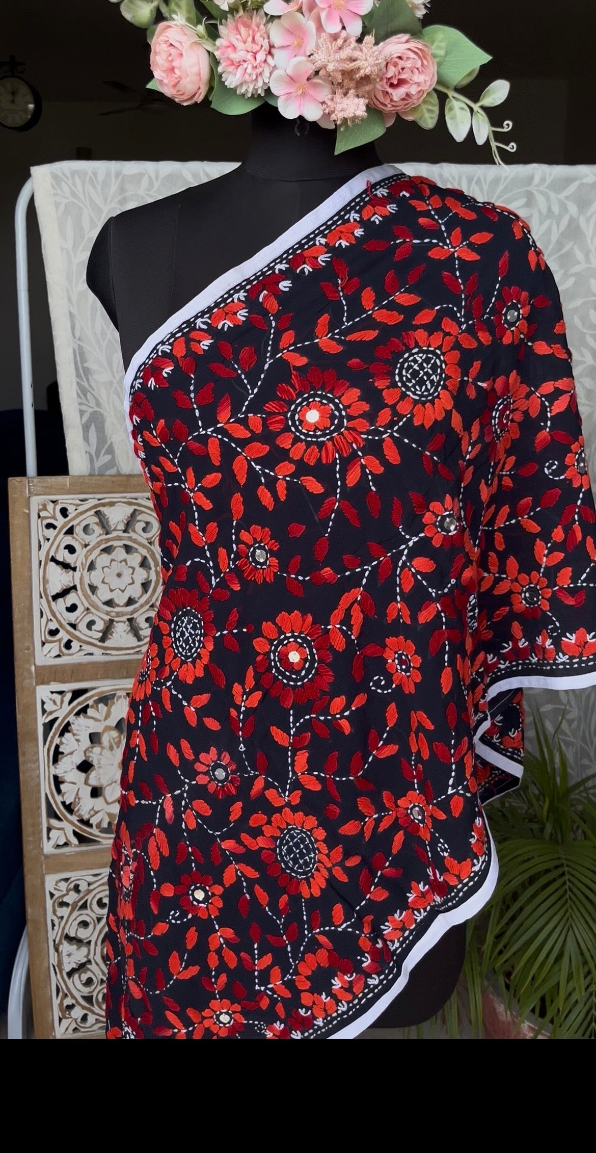 Georgette Phulkari Stoles