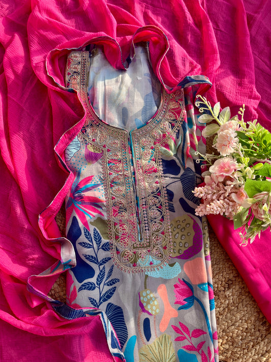 Cotton printed suit set