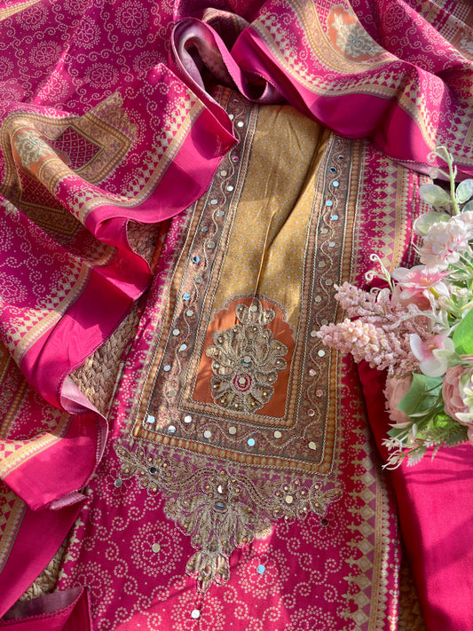 Muslin Pakistani suit set