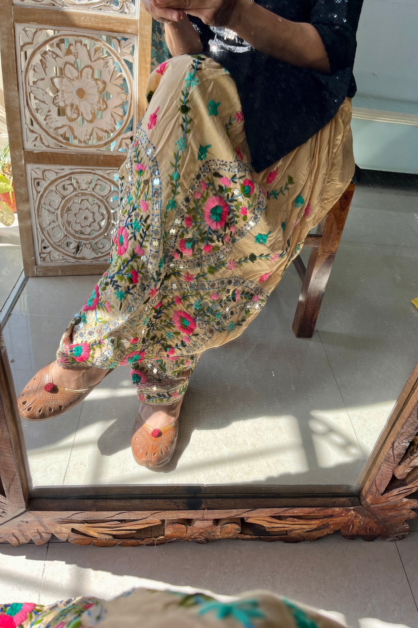 Phulkari Handwork salwars