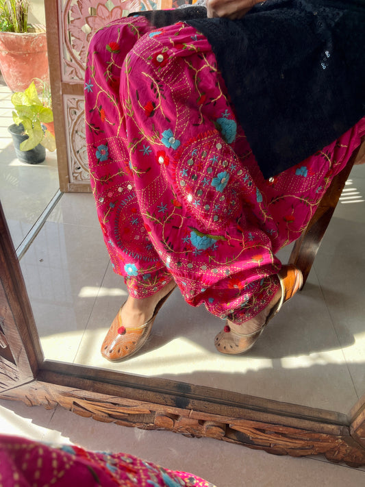 Phulkari Handwork salwars