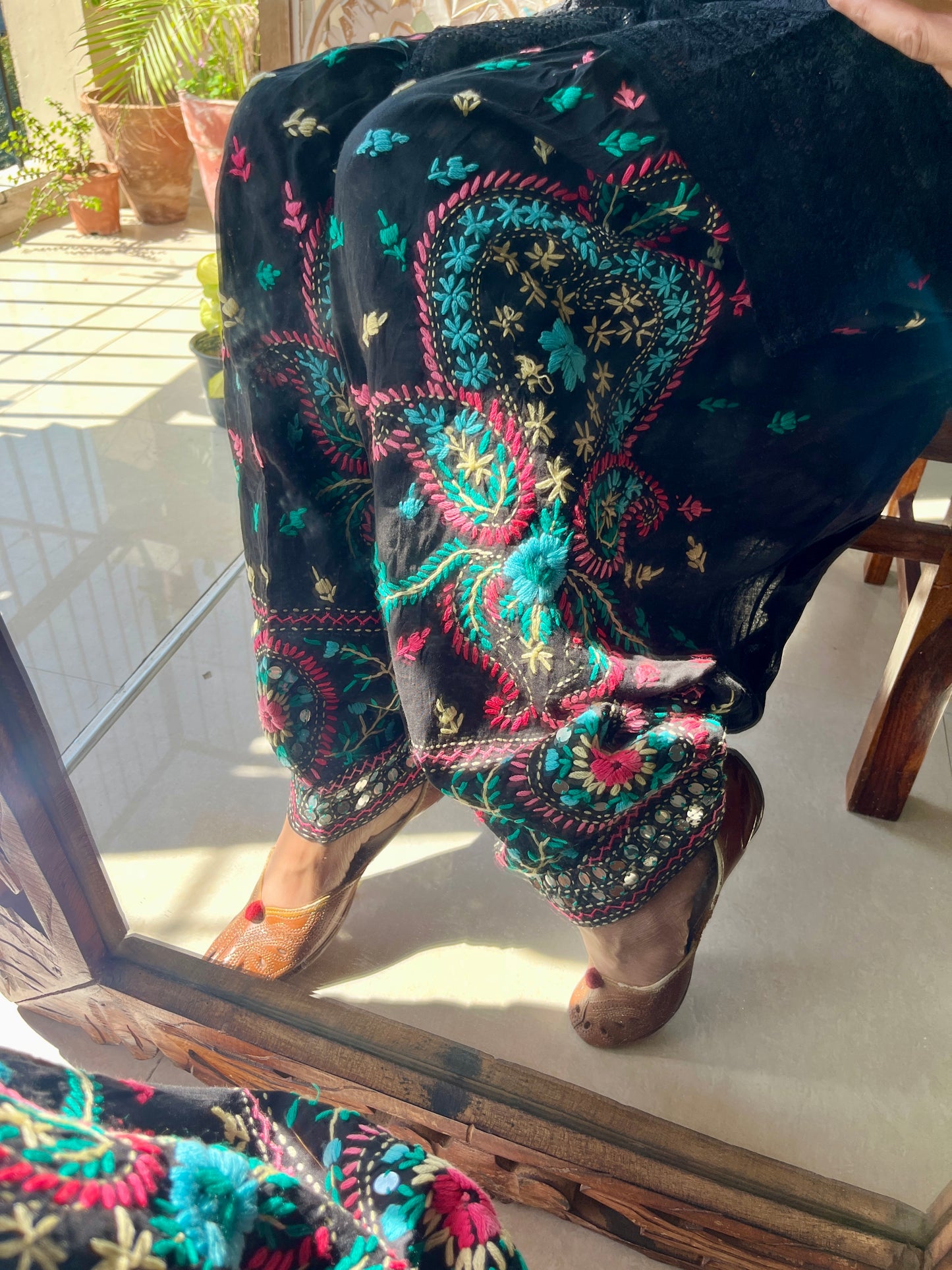 Phulkari Handwork salwars