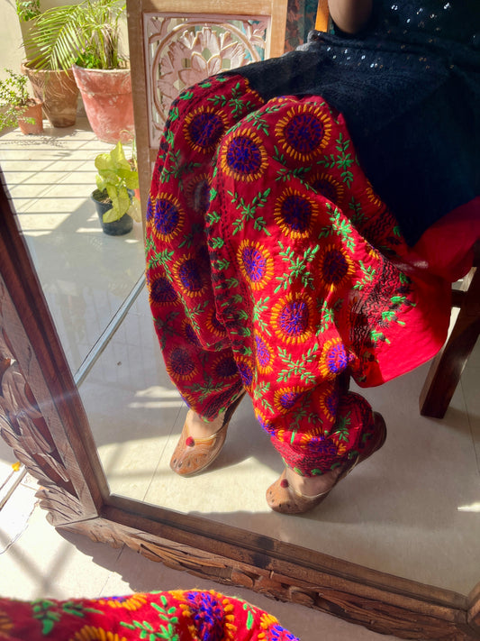 Phulkari Handwork salwars