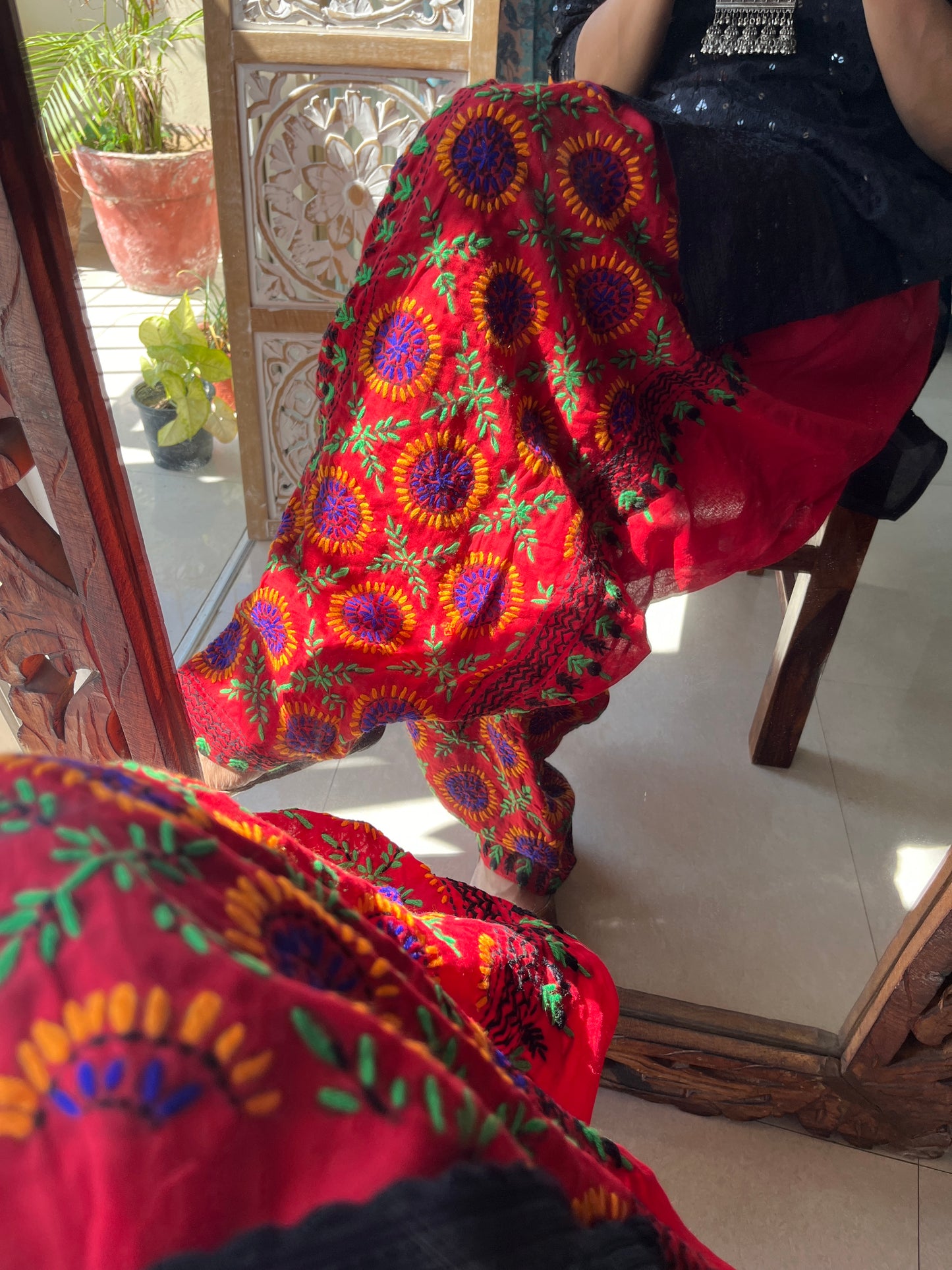 Phulkari Handwork salwars