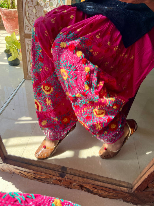 Phulkari Handwork salwars