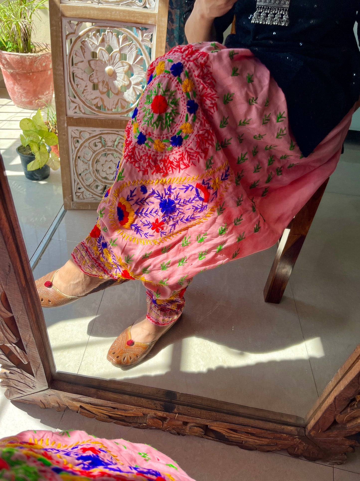 Phulkari Handwork salwars