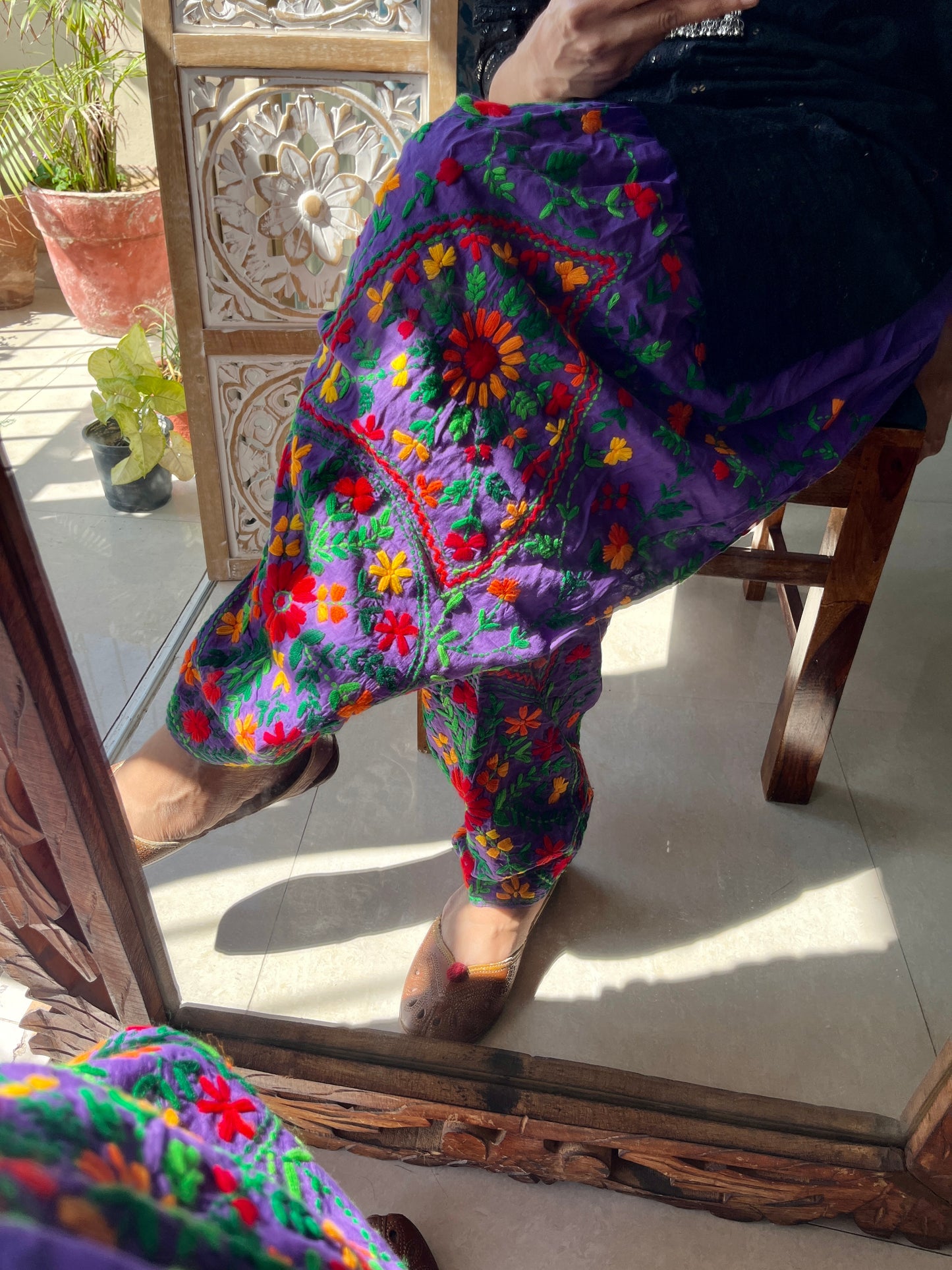 Phulkari Handwork salwars