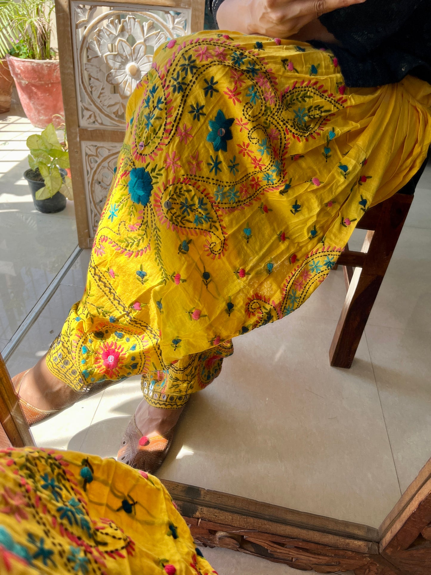 Phulkari Handwork salwars