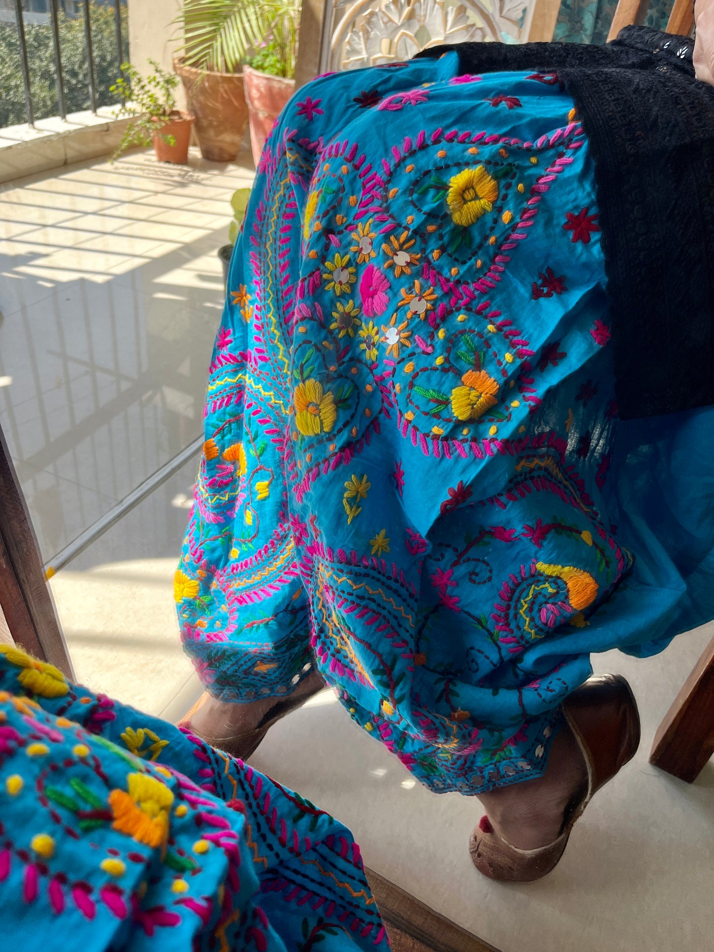 Phulkari Handwork salwars